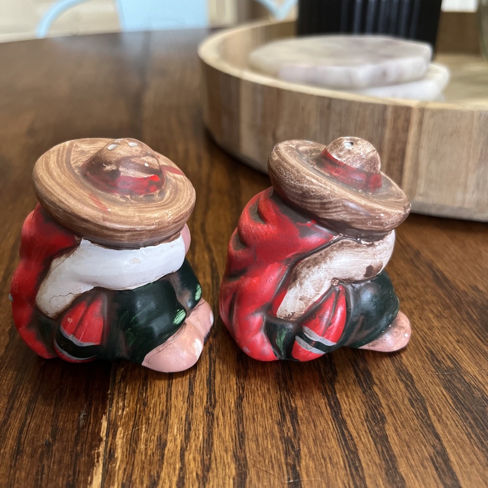 Sleeping Men Siesta Mexican Sombrero Salt & Pepper Shakers